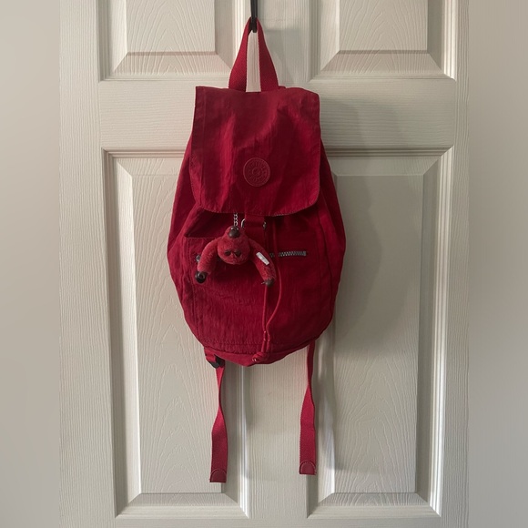 Kipling Small Red Backpack - Picture 1 of 6